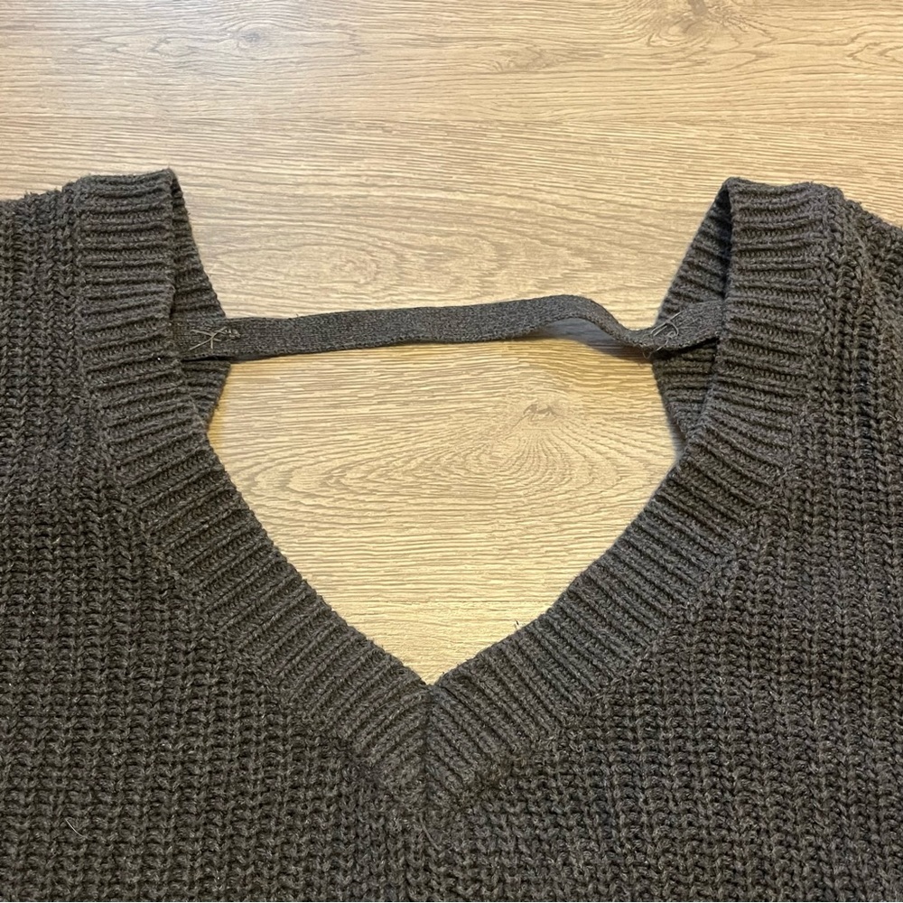 Forever 21 Grey Oversized Knit Sweater L - Picture 2 of 5